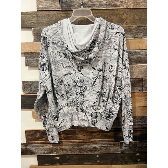 ATHLETA Balance Eden Floral Zipped Jacket Hoodie Sweatshirt Sz M - Picture 4 of 8